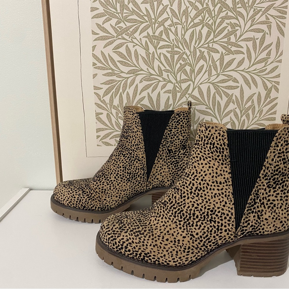 Altar’d State Leopard Print Ankle Boots